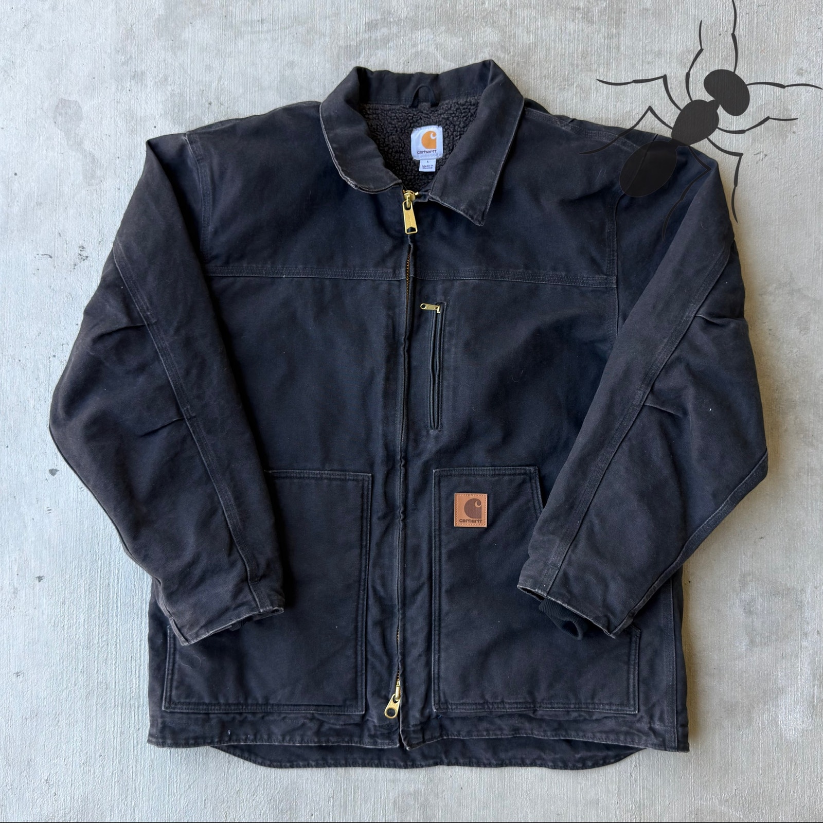 Carhartt C61 Blk Chore Work Wear Jacket